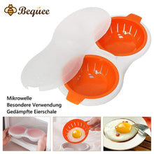 Laden Sie das Bild in den Galerie-Viewer, Bequee Mikrowelle Eierkocher gedämpfte Eierkocher, orange