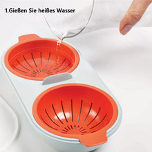 Laden Sie das Bild in den Galerie-Viewer, Bequee Mikrowelle Eierkocher gedämpfte Eierkocher, orange