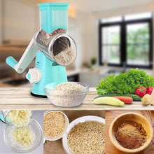 Laden Sie das Bild in den Galerie-Viewer, Multifunktions-Chopper manuelle rotierende Reibe Gemüse Obst Cutter Küchengeräte
