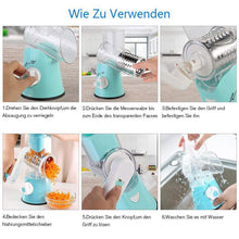 Laden Sie das Bild in den Galerie-Viewer, Multifunktions-Chopper manuelle rotierende Reibe Gemüse Obst Cutter Küchengeräte