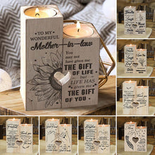 Laden Sie das Bild in den Galerie-Viewer, Kreativer Kerzenhalter aus Holz