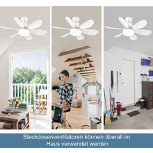 Laden Sie das Bild in den Galerie-Viewer, Deckenventilator mit Licht