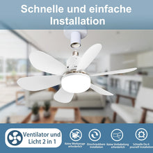 Laden Sie das Bild in den Galerie-Viewer, Deckenventilator mit Licht
