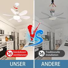 Laden Sie das Bild in den Galerie-Viewer, Deckenventilator mit Licht