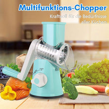 Laden Sie das Bild in den Galerie-Viewer, Multifunktions-Chopper manuelle rotierende Reibe Gemüse Obst Cutter Küchengeräte