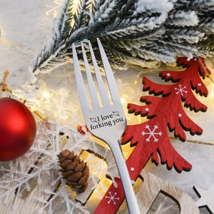 💝Gravierte Gabel - Bestes lustiges Geschenk für einen geliebten Menschen