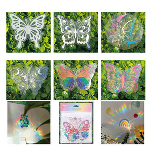 🌈PVC Bunte Adsorptionsregenbogenglasfensteraufkleber, 6 pcs🪐