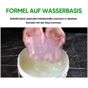 Transparentes wasser- und auslaufsicheres Mittel