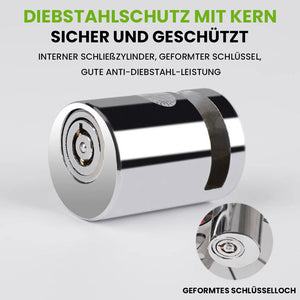 Anti-Diebstahl-Radscheibenschloss mit 2 Schlüsseln