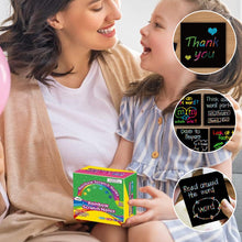 Laden Sie das Bild in den Galerie-Viewer, DIY Regenbogen-Magie-Kratzpapier-Kunstset