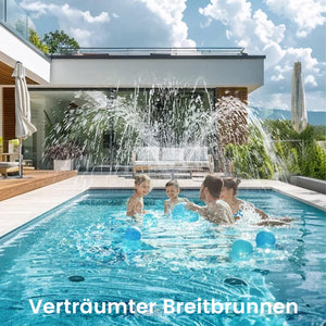 Doppelkopf-Schwimmbad-Standbrunnen