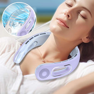 Tragbarer, wiederaufladbarer, blattloser Ventilator mit Nackenkühlung