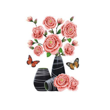Laden Sie das Bild in den Galerie-Viewer, 3D Stereo Vase Wandaufkleber