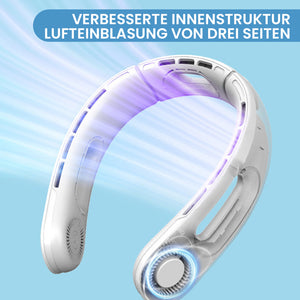 Tragbarer, wiederaufladbarer, blattloser Ventilator mit Nackenkühlung