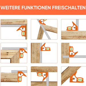 Multifunktionales 90-Grad- und 45-Grad-Winkellineal