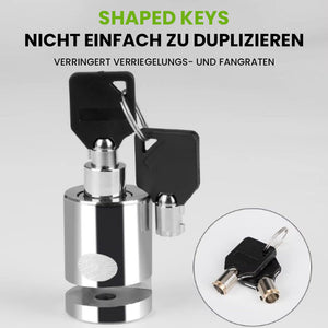 Anti-Diebstahl-Radscheibenschloss mit 2 Schlüsseln