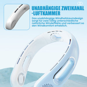 Tragbarer, wiederaufladbarer, blattloser Ventilator mit Nackenkühlung