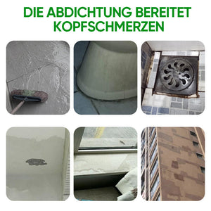 Transparentes wasser- und auslaufsicheres Mittel