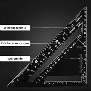 Dreieckslineal für Holzbearbeitungswerkzeuge aus Aluminiumlegierung