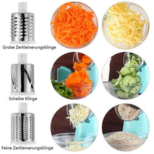 Laden Sie das Bild in den Galerie-Viewer, Multifunktions-Chopper manuelle rotierende Reibe Gemüse Obst Cutter Küchengeräte