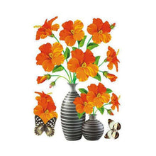 Laden Sie das Bild in den Galerie-Viewer, 3D Stereo Vase Wandaufkleber
