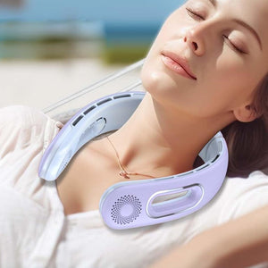 Tragbarer, wiederaufladbarer, blattloser Ventilator mit Nackenkühlung