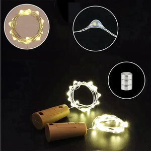 🍾LED-Weinflaschenlichter Kork Nachtlicht DIY Decor Lift