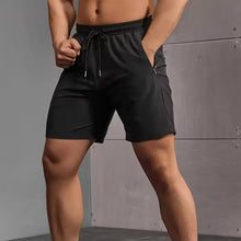 Laden Sie das Bild in den Galerie-Viewer, Shorts für Herren mit Briefdruck und Kordelzug in der Taille