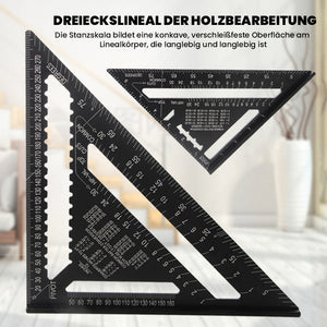 Dreieckslineal für Holzbearbeitungswerkzeuge aus Aluminiumlegierung