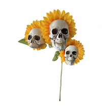 Laden Sie das Bild in den Galerie-Viewer, Sonnenblumenschädel Halloween Dekoration