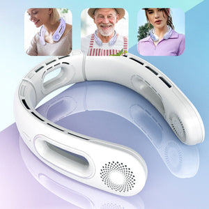 Tragbarer, wiederaufladbarer, blattloser Ventilator mit Nackenkühlung