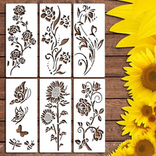 Laden Sie das Bild in den Galerie-Viewer, 🔥DIY-Dekoration🌻 - Gartenzaun große Blumen-Zeichenschablonen