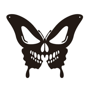 Halloween Metallschädel Schmetterling Schmiedeeisen Wanddekoration