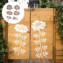 Laden Sie das Bild in den Galerie-Viewer, 🔥DIY-Dekoration🌻 - Gartenzaun große Blumen-Zeichenschablonen