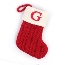 Laden Sie das Bild in den Galerie-Viewer, 🎄Gestrickte Weihnachtssocke mit Buchstaben🎊