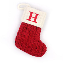 Laden Sie das Bild in den Galerie-Viewer, 🎄Gestrickte Weihnachtssocke mit Buchstaben🎊