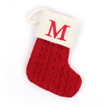 Laden Sie das Bild in den Galerie-Viewer, 🎄Gestrickte Weihnachtssocke mit Buchstaben🎊