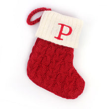 Laden Sie das Bild in den Galerie-Viewer, 🎄Gestrickte Weihnachtssocke mit Buchstaben🎊