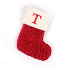 Laden Sie das Bild in den Galerie-Viewer, 🎄Gestrickte Weihnachtssocke mit Buchstaben🎊