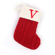 Laden Sie das Bild in den Galerie-Viewer, 🎄Gestrickte Weihnachtssocke mit Buchstaben🎊