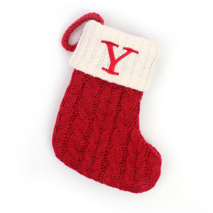 🎄Gestrickte Weihnachtssocke mit Buchstaben🎊