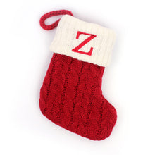Laden Sie das Bild in den Galerie-Viewer, 🎄Gestrickte Weihnachtssocke mit Buchstaben🎊