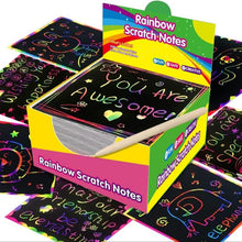 Laden Sie das Bild in den Galerie-Viewer, DIY Regenbogen-Magie-Kratzpapier-Kunstset