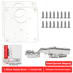 Praktisches Schranktürscharnier-Set