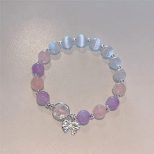 Laden Sie das Bild in den Galerie-Viewer, Imitation Katzenauge Kristall Schmetterling Armband