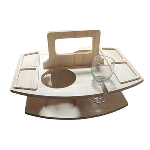 Tragbares Weinregal aus Holz