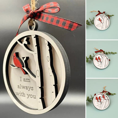 💖Handmade Memorial Ornament mit Kardinälen