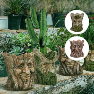 Baumstumpfvase aus Harz