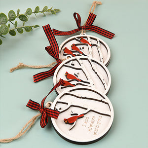 💖Handmade Memorial Ornament mit Kardinälen