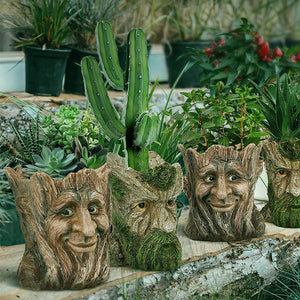 Baumstumpfvase aus Harz